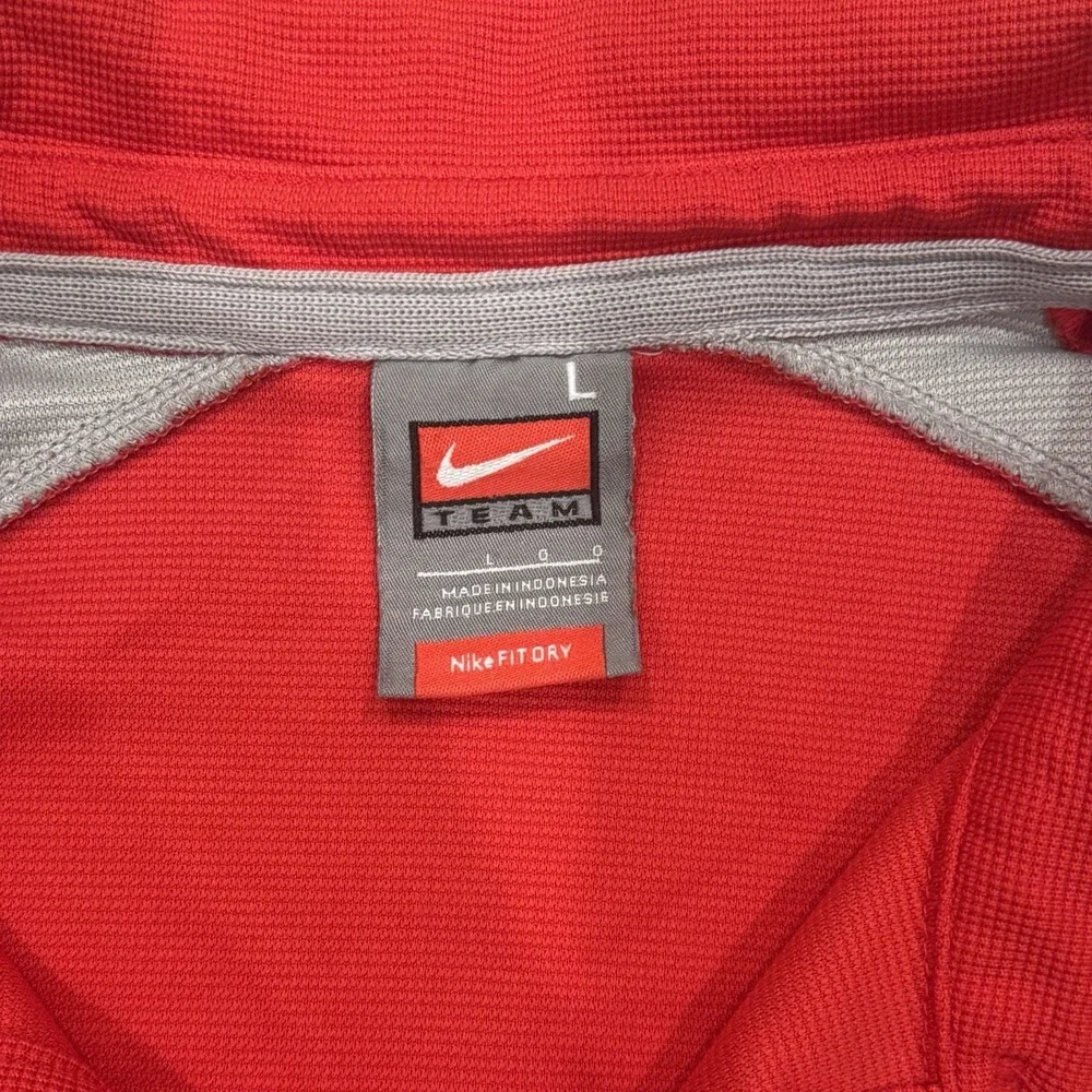 Ohio State Buckeyes Polo‎ Shirt Mens Large Nike Team Fit Dry Red Pullover Golf